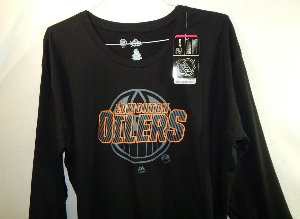 NWT Edmonton Oilers NHL Hockey Long Sleeve Shirt Majestic Womens Plus 1X XL - Image 2 of 4