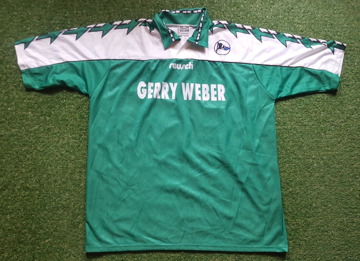 DSC Arminia Bielefeld Trikot XXL 98/99 Reusch Shirt Jersey Gerry Weber Grün DSC Arminia Bielefeld Grün Trikot XXL 98/99 Reusch Shirt Jersey Gerry Weber Grün Bielefeld e82491