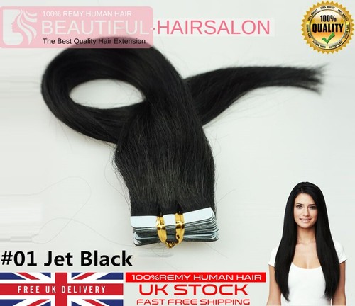 Extensiones de cabello humano Best 8A 14""-24"" en cinta 100 % Premier Remy Reino Unido 31 colores A9 - Imagen 13 de 68