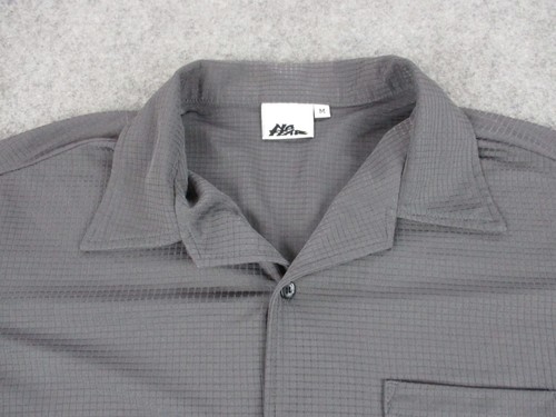 VINTAGE No Fear Shirt Mens Medium Gray Check Button Up Lightweight USA - Picture 2 of 6