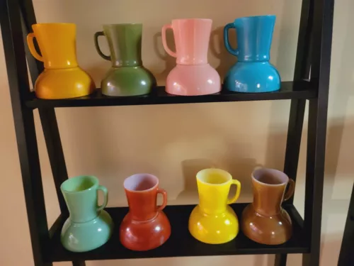 16 FIRE KING D HANDLE MUGS & CHILI BOWLS ANCHOR HOCKING 