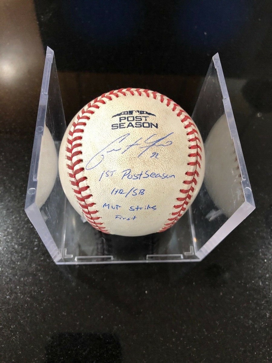 CHRISTIAN YELICH 直筆サインボール Brewers Christian Yelich Playoff Debut Game Used ball Signed