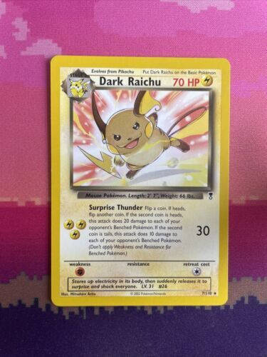 Pokemon Card Dark Raichu Legendary Collection Rare Non Holo 7/110 Near Mint - Picture 1 of 2