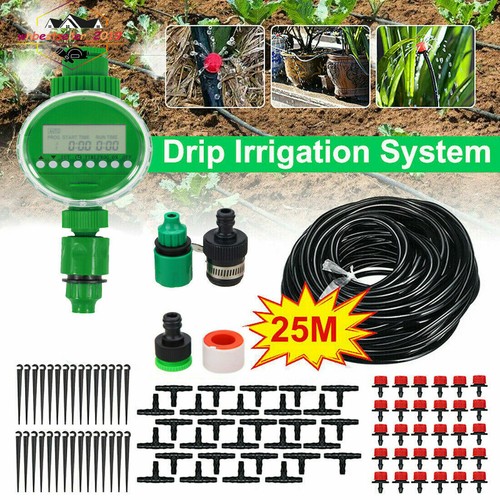 25-75m Automatic Micro Drip Irrigation System Garden Self Watering Kit Timer UK - Picture 3 of 44