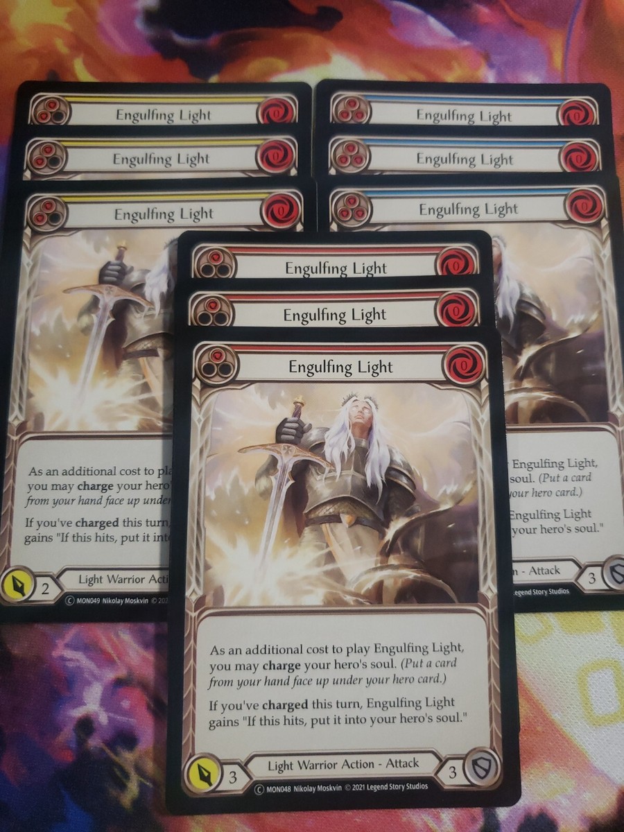 9 Card Playset Engulfing Light Red/Yellow/Blue Monarch Flesh and Blood 9 Card Playset Engulfing Light Red/Yellow/Blue Monarch Flesh and Blood