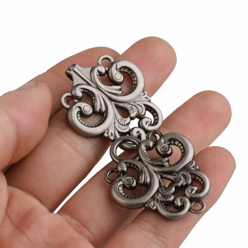 5 Pairs Swirl Flower Cape Cloak Clasp Fasteners Sew Hook&Eyes Clips Brooch Pin - Picture 20 of 50