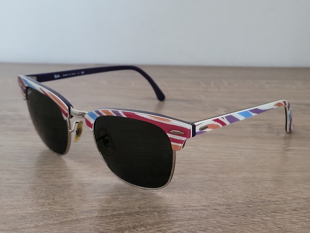 Ray-Ban RB 3016 Clubmaster 1014 Multicolor Sunglasses Made Ray-Ban RB 3016 Clubmaster 1014 Multicolor Sunglasses Made