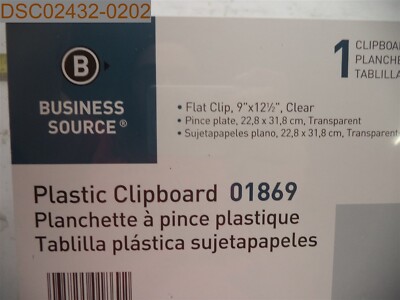 Plastic Clipboard With Flat Clip - Portable Writing Surface With Ruler