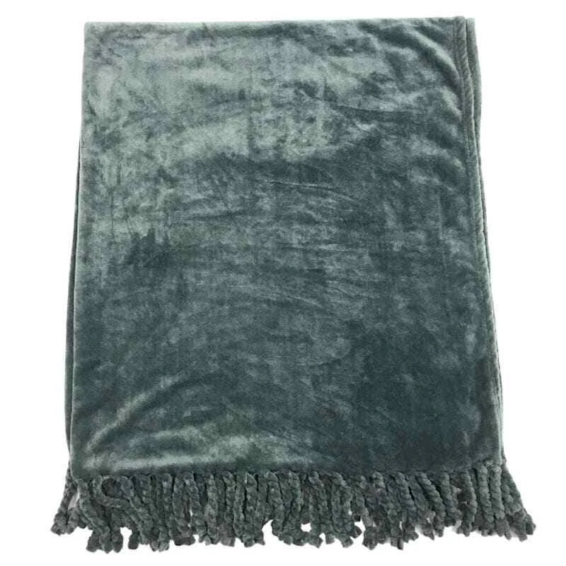 NORDSTROM Bliss Plush Throw Blanket 50in x 60in Green Balsam 4