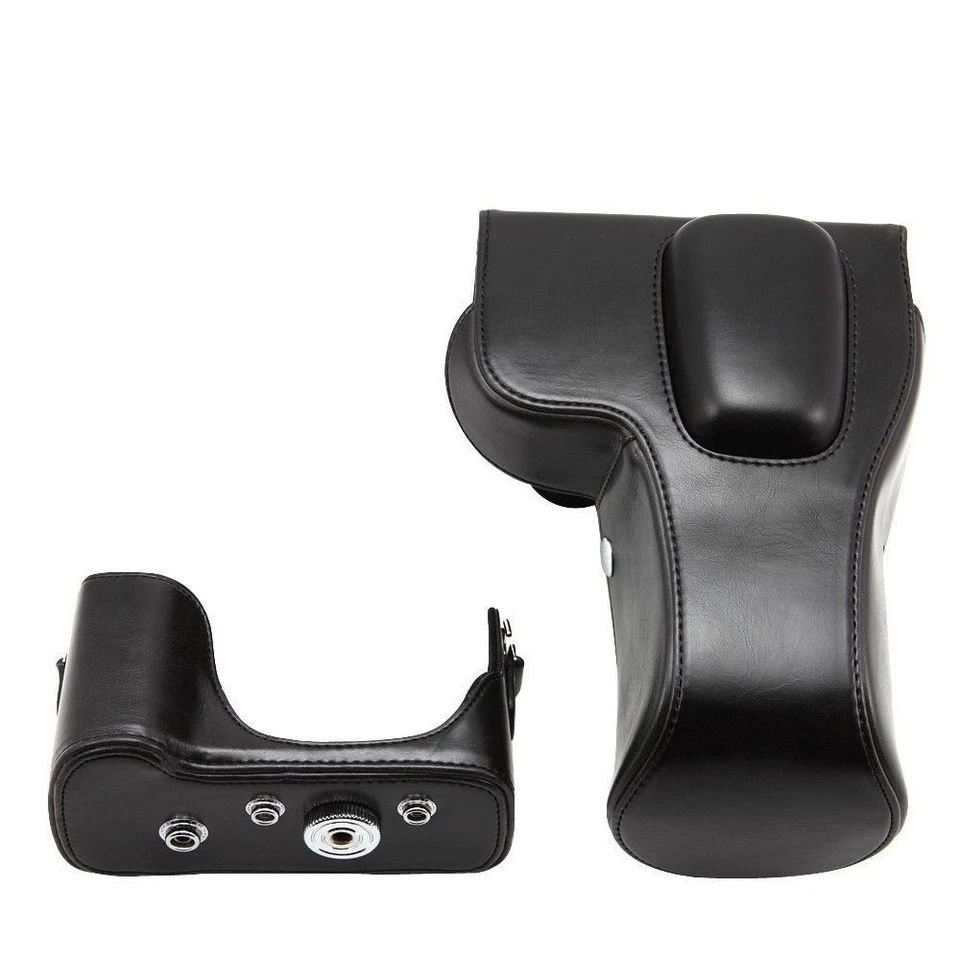 Leather Pouch Detachable Case Bag for Canon 70D 18-135mm Lens Camera Black - Image 3 of 3