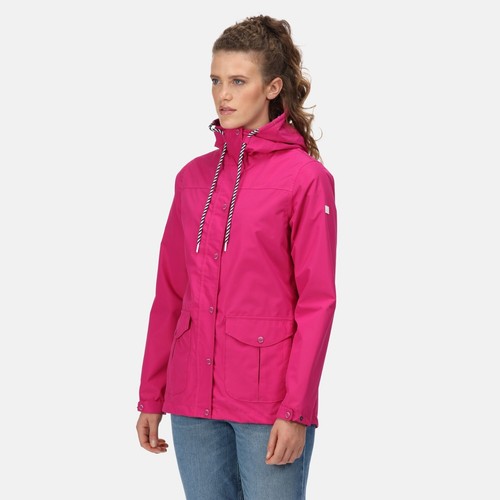 Chaqueta impermeable Regatta Bayarma para mujer con capucha al aire libre damas abrigo de lluvia PVP £90 - Imagen 8 de 37