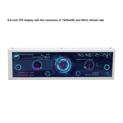 PC Sensor Panel Display 8.8 Inch CPU Hardware Temperature Monitor - Picture 8 of 23
