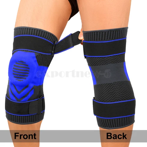 Knee Brace Compression Sleeve Support with Gel Pad Side Stabilizers Patella Wrap - Picture 15 of 57