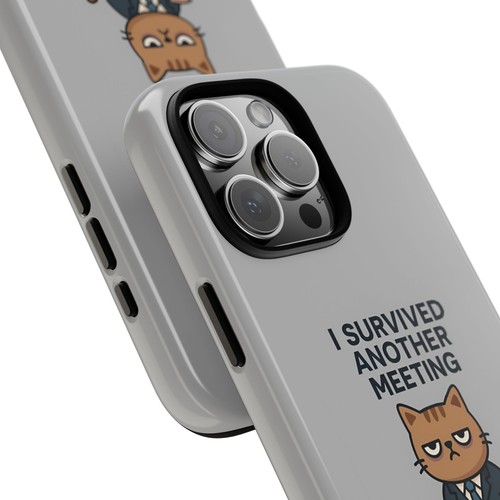 Tough Cases, Funny Cat Meeting Case, I Survived Meeting, Office Gift, Phone - 第 15/89 張圖片