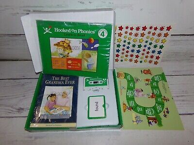 2001 Level 4 Hooked on Phonics Learn to Read Audio Tape Flash Cards Books for sale online 