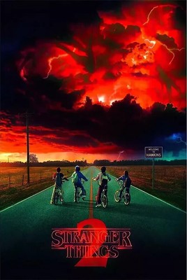 NETFLIX SERIES STRANGER THINGS 2 KIDS ON BICYCLES POSTER NEW