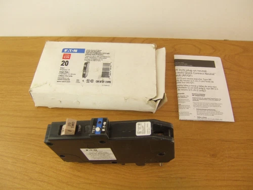 Eaton Cutler Hammer 20 Amp AFCI GFCI Dual Function Circuit Breaker Single 20A CH