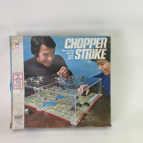 Vintage 1976 Chopper Strike Board Game Milton Bradley Military Strategy Complete