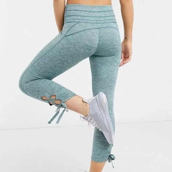 free-people-movement swerve heather side open bow tie leggings