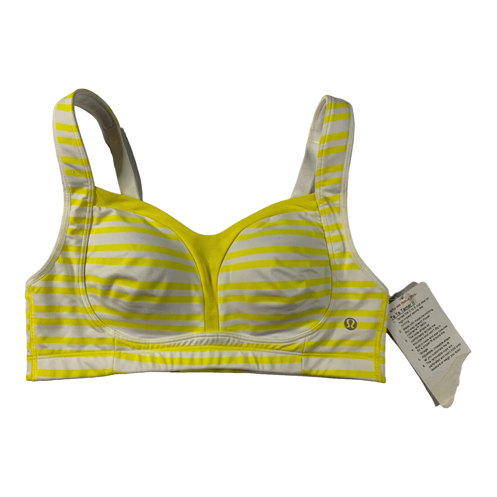 White Striped Sports Bras