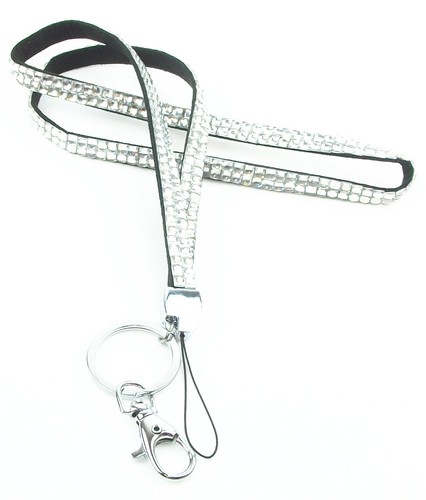 Neu mehrfarbig Strass Hals Schlüsselband Schlüssel/ID/Handy Halter BLING - Bild 3 von 34