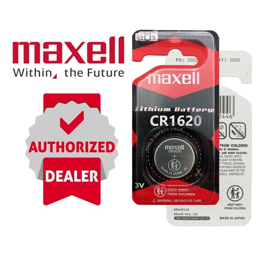 Maxell CR1620 3V Lithium Coin Button Battery - DL1620 ECR1620 KCR1620 BR1620 - Picture 2 of 8