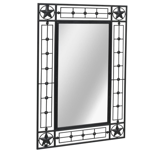Black Wall Mirror Rectangular Patio Outdoor Garden Decorative Mirrors 50x80cm - Picture 2 of 6