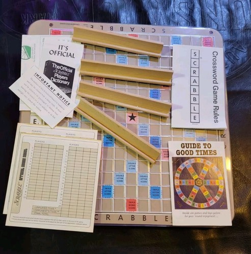 Scrabble Deluxe Edition Game Turntable Board 100% COMPLETE 1977 - Picture 4 of 12