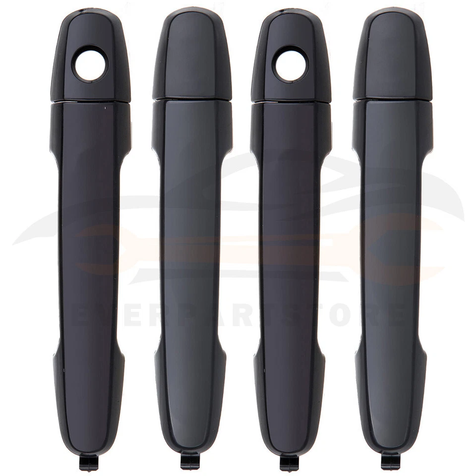 4Pcs Black Exterior Door Handles For 2007-2011 Toyota Yaris Fits Right Left Side Foto 2 de 4