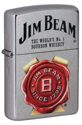 BRIQUET ZIPPO ESSENCE NEUF - JIM BEAM BOURBON WHISKEY CHROME (Original,Tempete) - Photo 3 sur 4