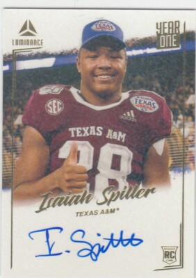 2022 Isaiah Spiller Luminance Year One ROOKIE AUTO - ISP Texas A & M Aggies