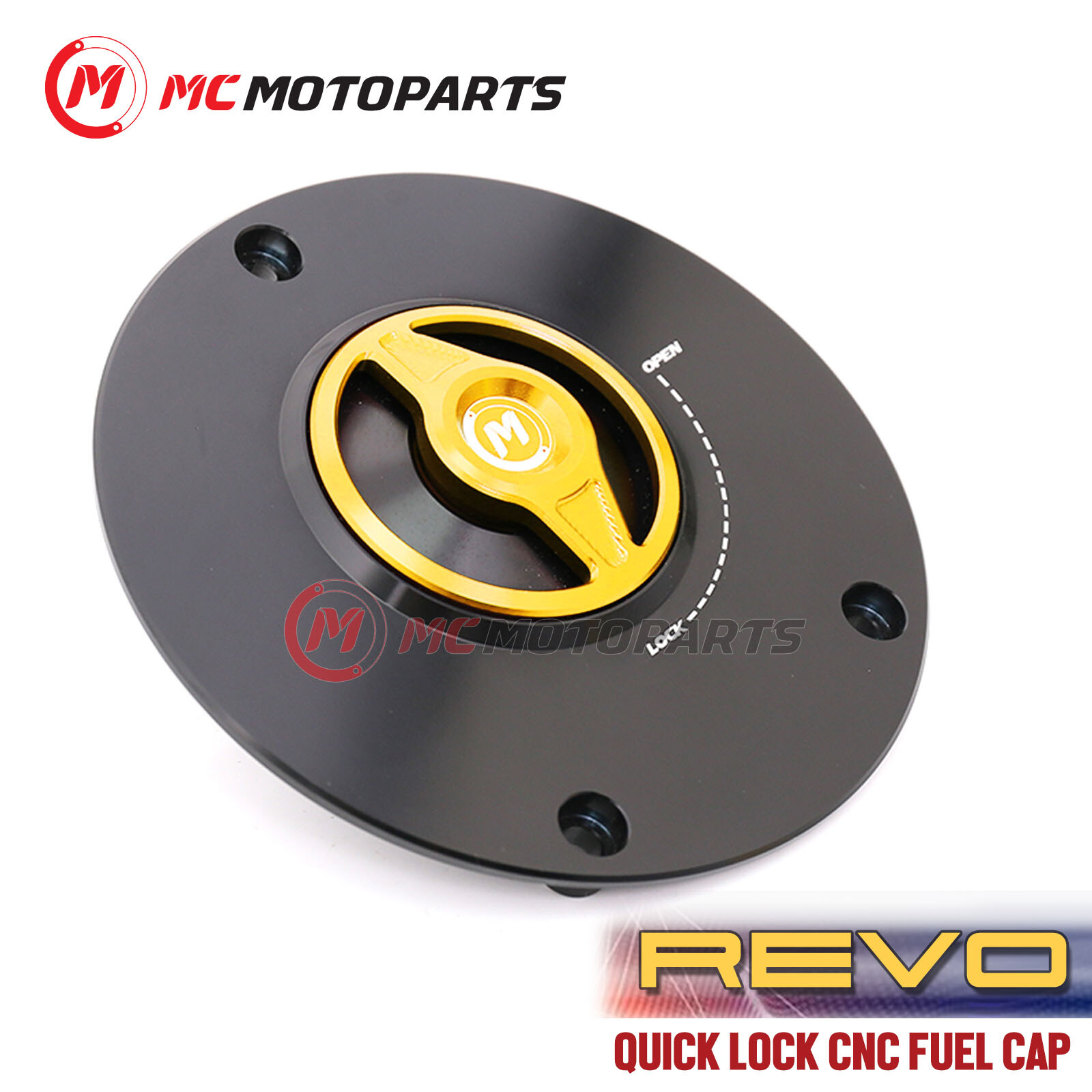 REVO Silver Quick Lock Fuel Cap For ZX-6R Ninja 636 13 14 15
