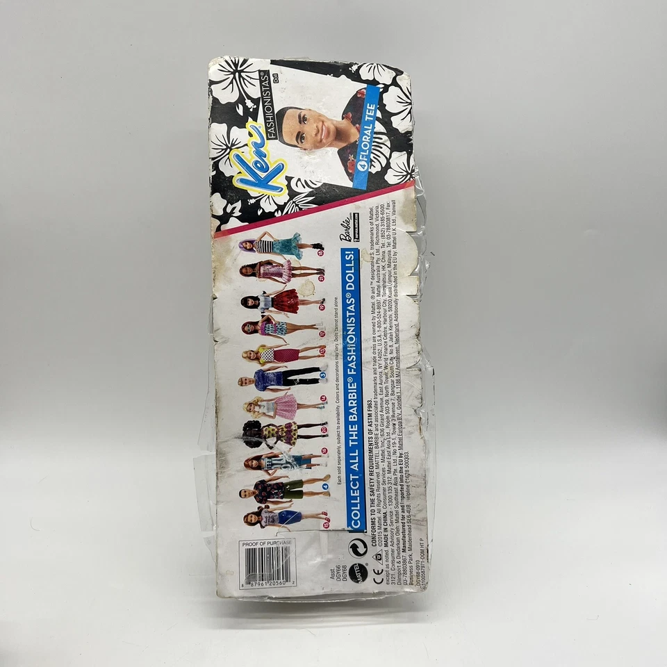 Barbie Ken Fashionistas Camiseta Floral Muñeca Hombre Nueva Difícil de Encontrar Caja Dañada Foto 3 de 4