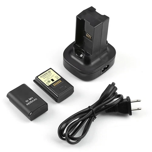 US Dual Charger Station Dock + 2pcs Rechargeable Battery for XBOX 360 Controller - Picture 8 of 11
