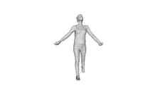 Printle L Femme 057--Woman Standing Dancing Arms Figure for Dioramas Train Sets