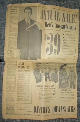 FRI NOV 22 1963 MINNEAPOLIS STAR NEWSPAPER KENNEDY PRESIDENT SLAIN ASSASSINATION - Picture 3 of 6