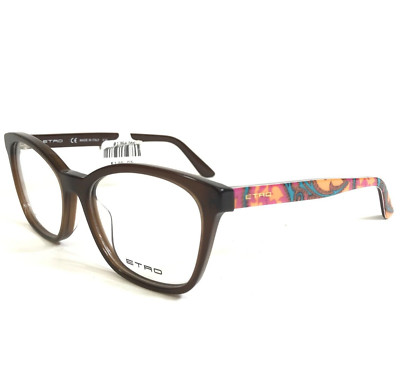 ETRO Brille Rahmen ET2633 254 Brown Pink Paisley Quadratisch Full Rim 53-16-140