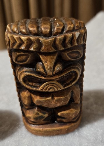 Vitage Hawaiian Tiki Ceramic Salt & Pepper and Toothpick Holder - Foto 4 di 8