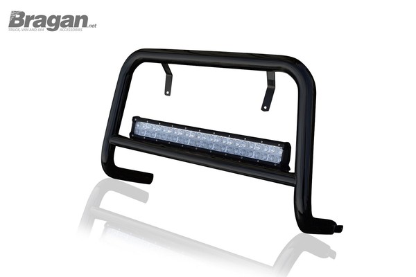 FrontbüGel Schwarz + LED Lichtleiste FüR Peugeot Partner 2016 - 2019 Abar-image