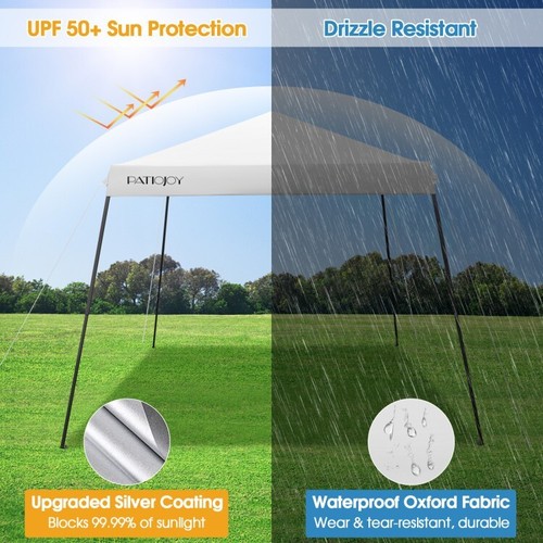 10'x10' Pop-UP Shelter Canopy Party Tent Mesh Sidewalls Waterproof Gazebo White - Picture 10 of 11