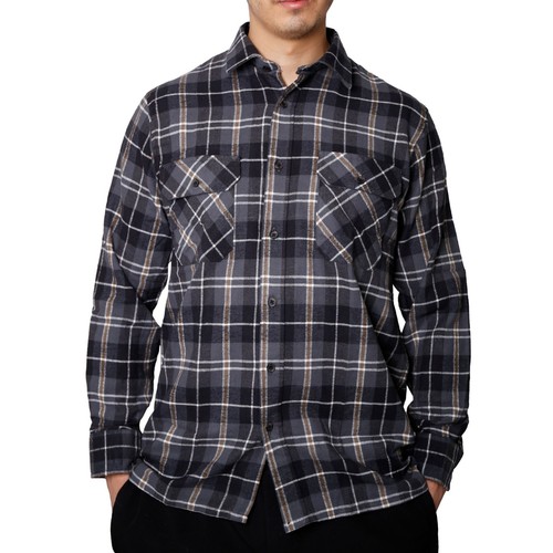Mens Plaid Flannel Long Sleeve Check Work Shirt Lumberjack Brushed Shirt M - 6XL - Picture 4 of 59