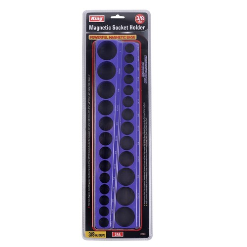 Juego de 6 soportes organizadores de enchufe magnético KING 1/4"" 3/8"" 1/2"" SAE métrico - Imagen 38 de 54