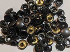 10 Set MILITARY BLACK Snaps - Buttons, Sockets, Eyelets, Studs. Boat Car Truck