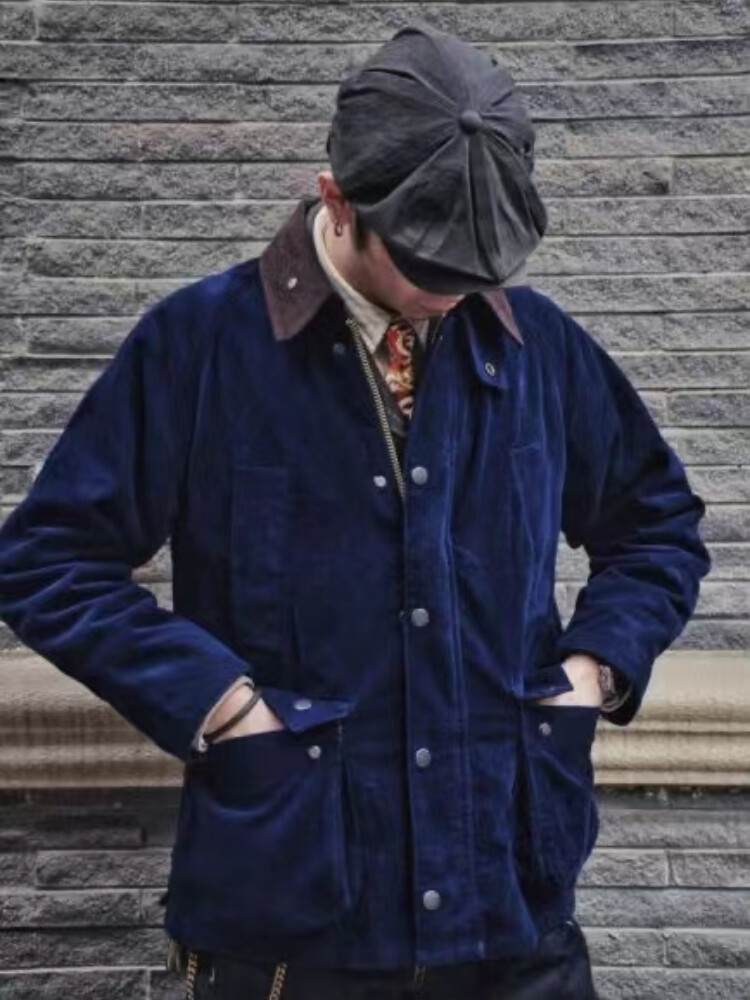 Retro British 100% Cotton Corduroy Mens Short Coat Jacket Retro British 100% Cotton Corduroy Mens Short Coat Jacket