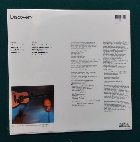 LARRY CARLTON - Discovery Vinyl LP RECORD 1987 MCA - AUDIOPHILE Master - Picture 2 of 2