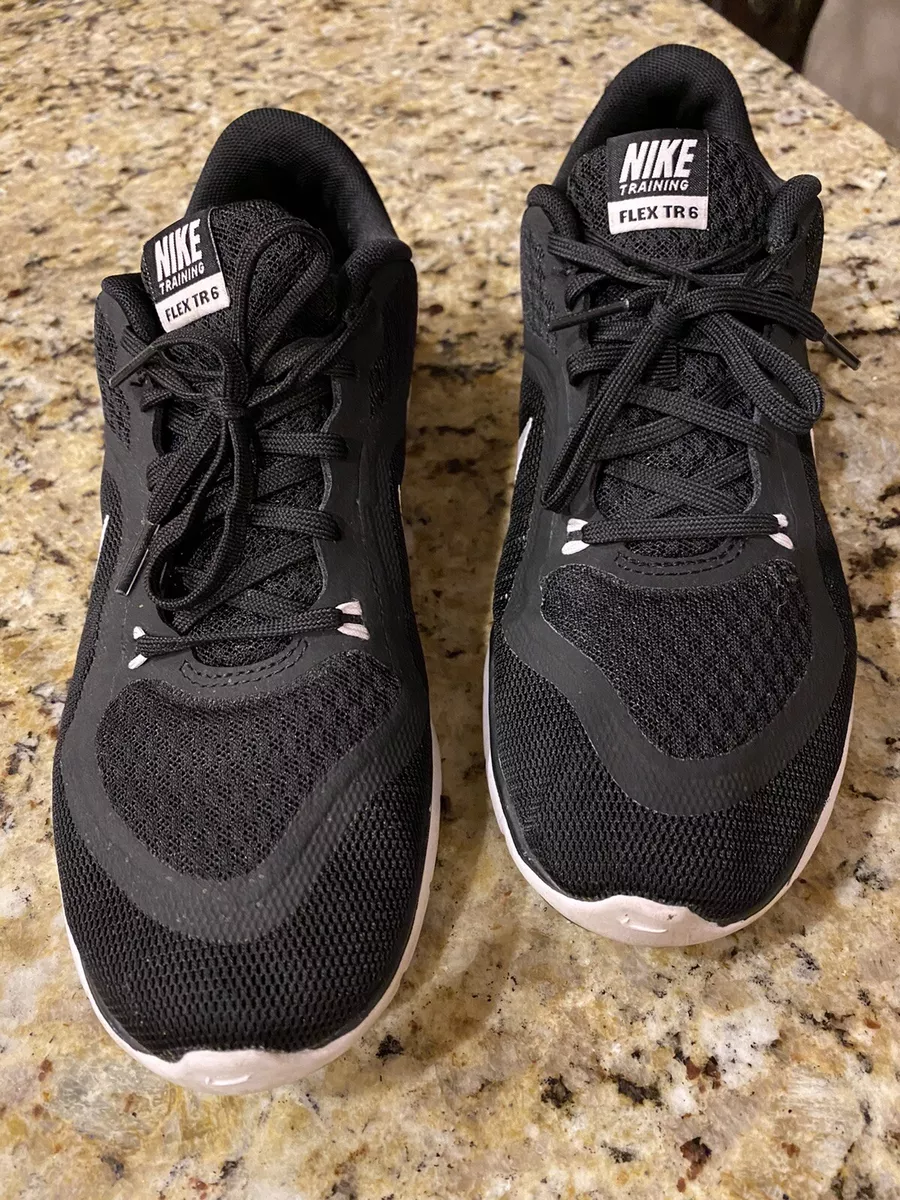 Womens Nike Flex Trainer 6 Black white 831217 001 Shoes Sz 7.5 eBay