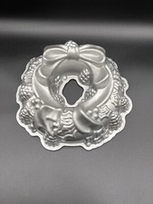 Nordic Ware Christmas Wreath Bundt Cake Pan Bow, Pinecone, Holly, Made In USA