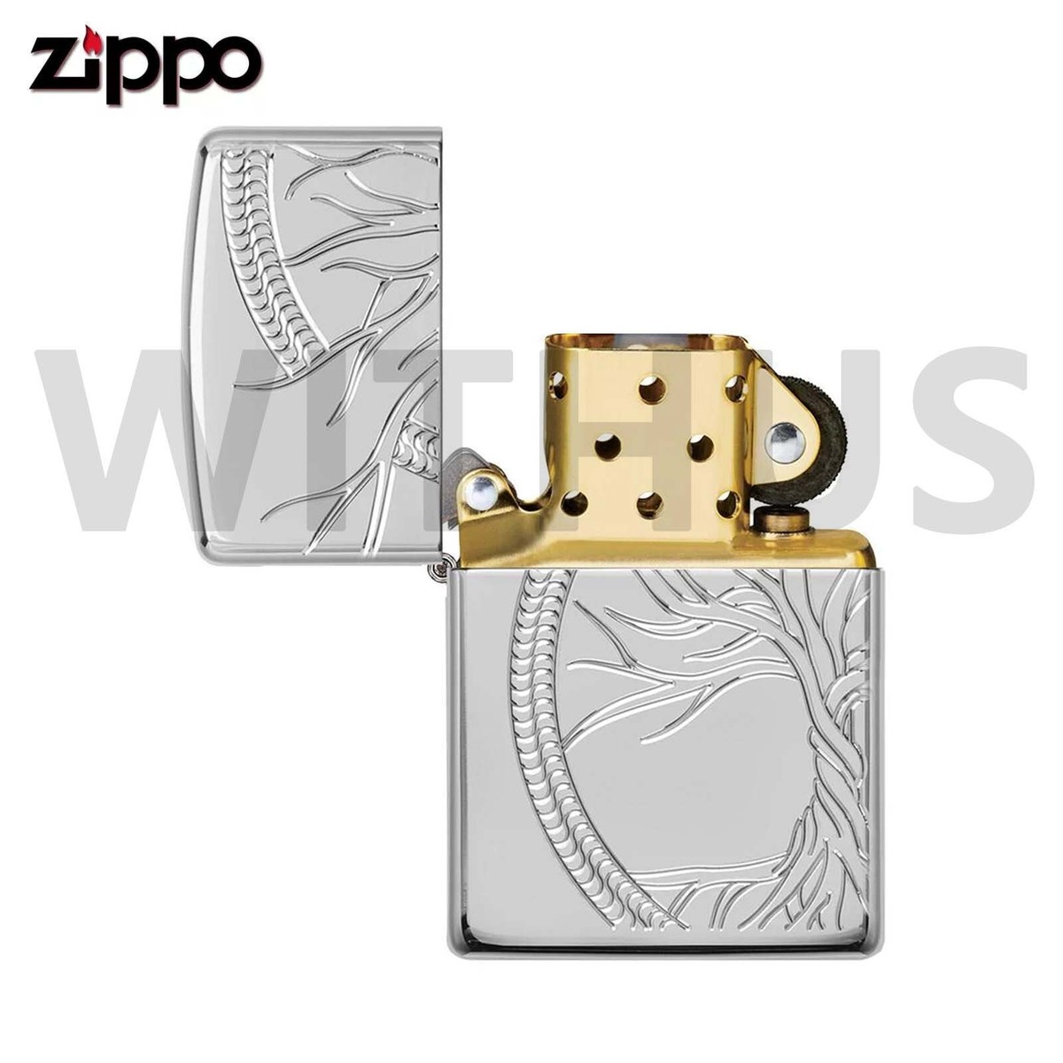 Zippo Sterling Silver Tree of Life Design Lighter 49552 New In Box