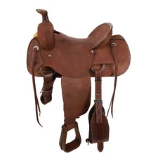 Showman Legacy Series Roughout Roping Horse Saddle - 15, 16, 17 Inch