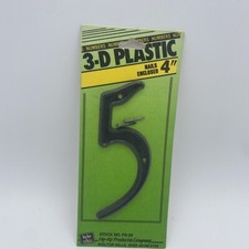 Hy-Ko House Home Address Number 5 5 3-D Plastic Black 4" PN-29 NIP